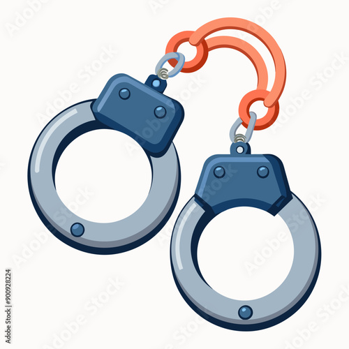handcuffs isolated on white