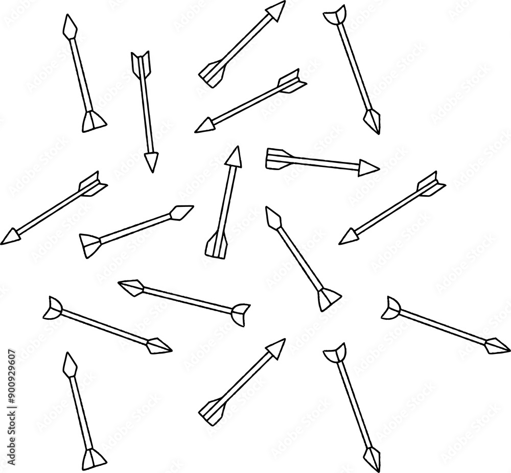 Naklejka premium ARROWS PATTERN. Modern stylish design. Vector illustration file.