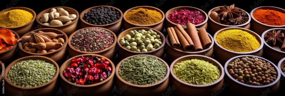 Assortment of Spices in Bowls Assortment of Spices in Bowls