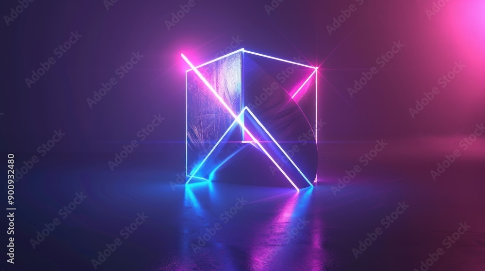 Neon Geometric Abstract Neon Geometric Abstract