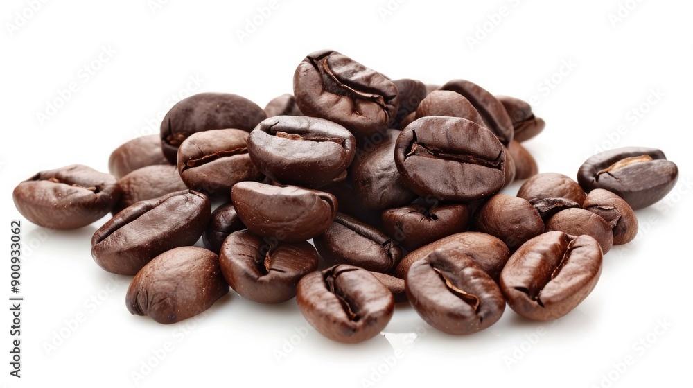 coffee beans on white background coffee beans on white background