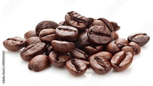 coffee beans on white background