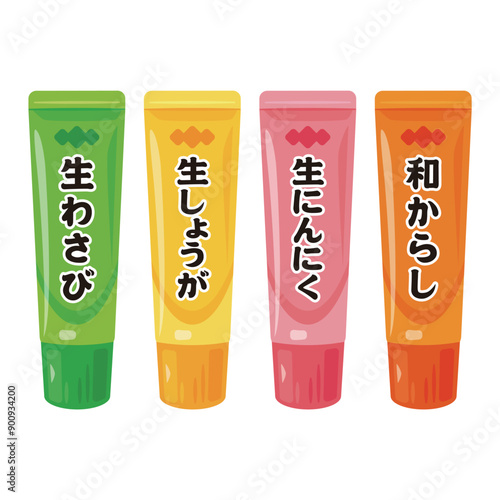 チューブ入りの薬味調味料セット