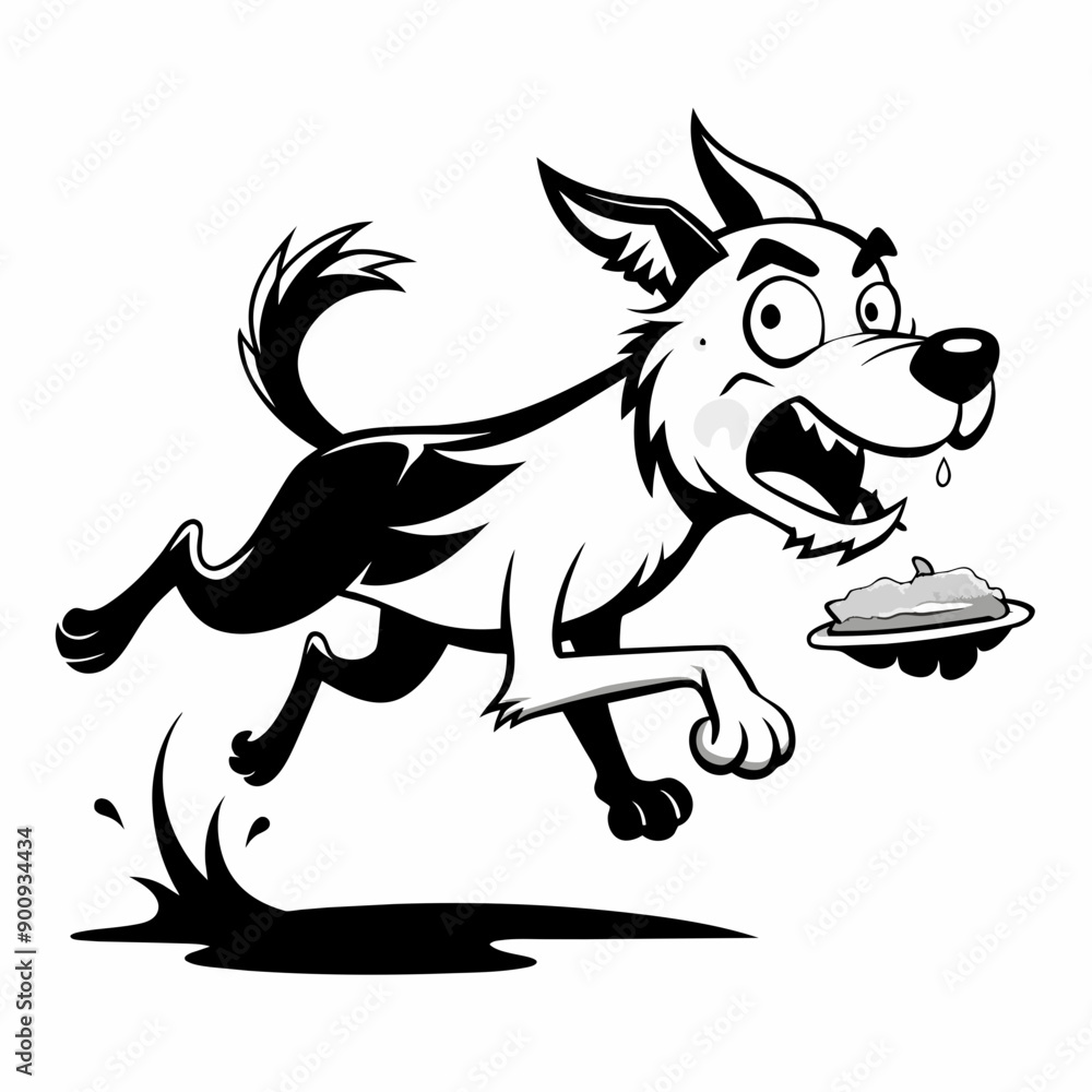 black and cartoon illustration black and cartoon illustration