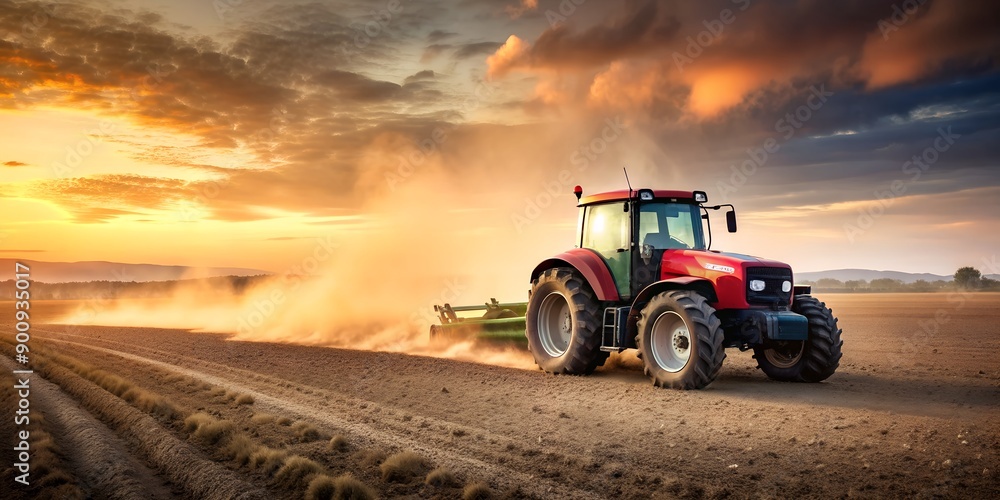 rugged tractor slowly makes its way across the dusty field, Deposit Photos Creative AI, farm equipment rugged tractor slowly makes its way across the dusty field, Deposit Photos Creative AI, farm equipment