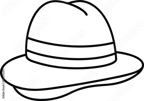 hat silhouette vector  art illustration