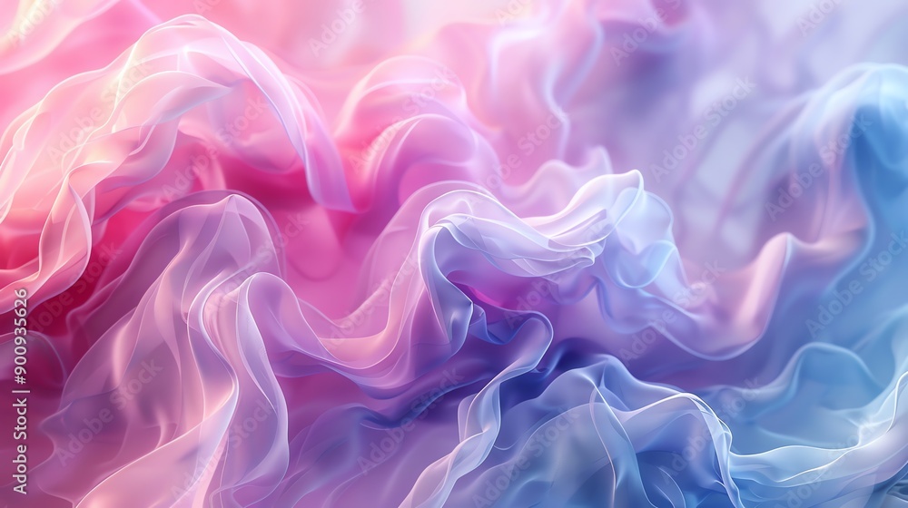 Fototapeta premium Abstract Pink and Blue Swirling Fabric Background.