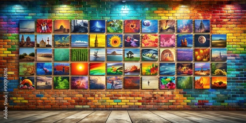 A picture on a wall informative Vibrant engaging AI Generative © boxcs