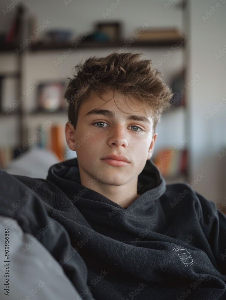 A person wrapped in a blanket sits on the edge of a couch, perfect for a cozy atmosphere or everyday life scene A person wrapped in a blanket sits on the edge of a couch, perfect for a cozy atmosphere or everyday life scene