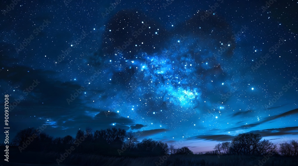 Bright stars in a night sky arranged in the shape of a heart, romantic magic night, love and Valentines day card. Bright stars in a night sky arranged in the shape of a heart, romantic magic night, love and Valentines day card.