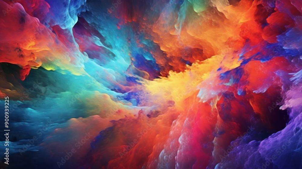 Abstract Painting of a Colorful Sky Abstract Painting of a Colorful Sky