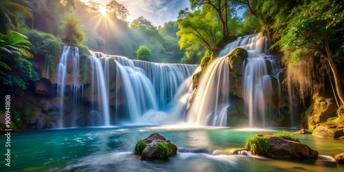 The Enchanting Waters of a Waterfall Generative AI Generative AI
