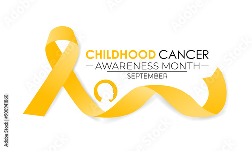 Childhood cancer awareness month is observed every September to honor cancer-affected children and families. Vector illustration