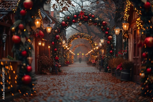 Wallpaper Mural a walkway with lights and decorations. Torontodigital.ca