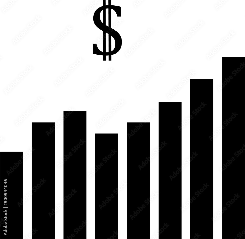 Growth, up money, dollar vector icon set vector art Growth, up money, dollar vector icon set vector art