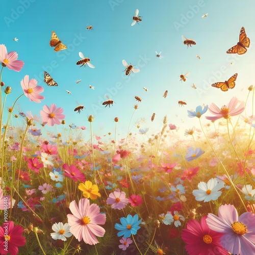 Artificial intelligence generation of butterfly photos.