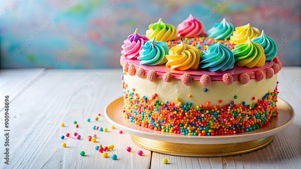 Custom birthday cake topped with colorful frosting and decorations , birthday, celebration, dessert, sweet, party, custom Custom birthday cake topped with colorful frosting and decorations , birthday, celebration, dessert, sweet, party, custom