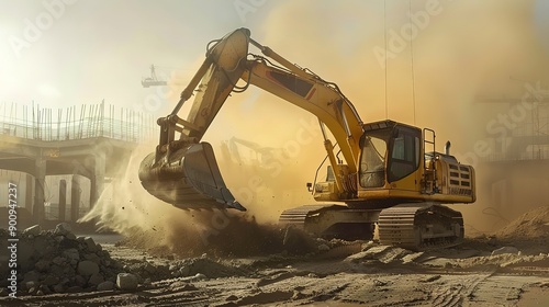 Wonderful View of heavy machinery used in the construction industry