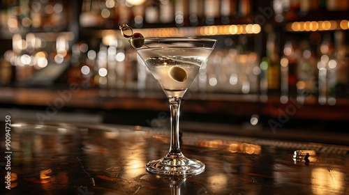 Martini on a Bar Counter