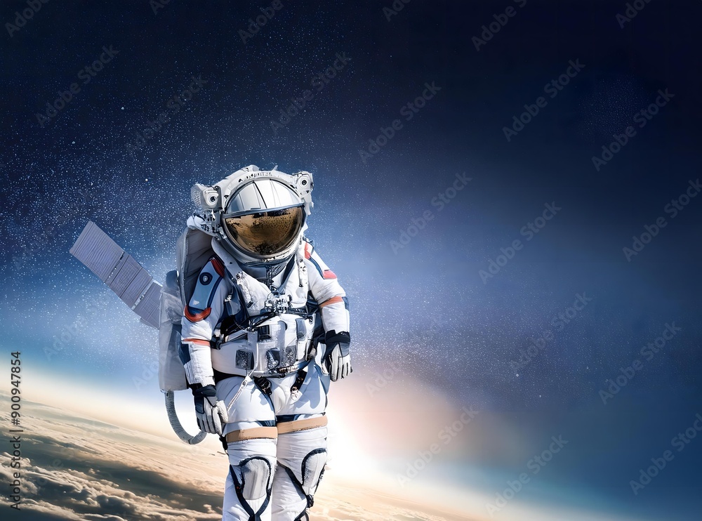Naklejka premium Creation of space artificial intelligence.