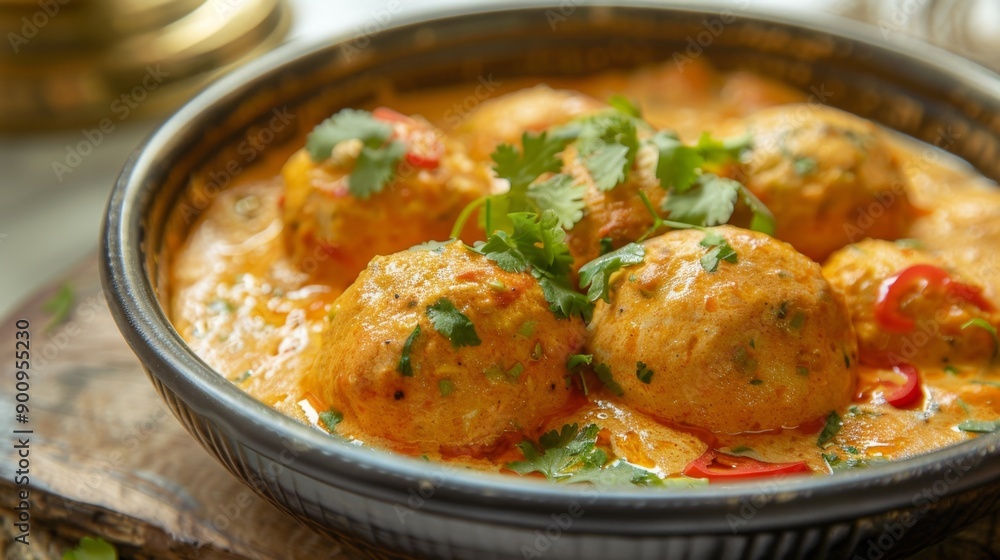 Exotic Fusion Delight: Coconut Curry Fish Balls in Creamy Goodness