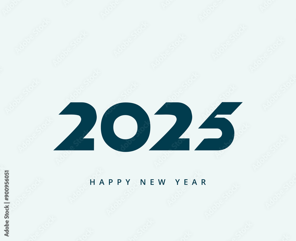 Happy New Year 2025 Typography Design Happy New Year 2025 Typography Design