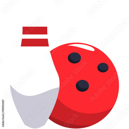 Bowling ball on white background