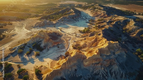 Fototapeta Naklejka Na Ścianę i Meble -  Mungo National Park - Unique ancient landscapes and archaeological sites in New South Wales, Australia