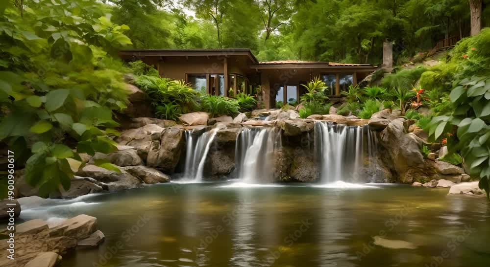 Where Nature Reigns: Modern House Integrated with a Waterfall Where Nature Reigns: Modern House Integrated with a Waterfall