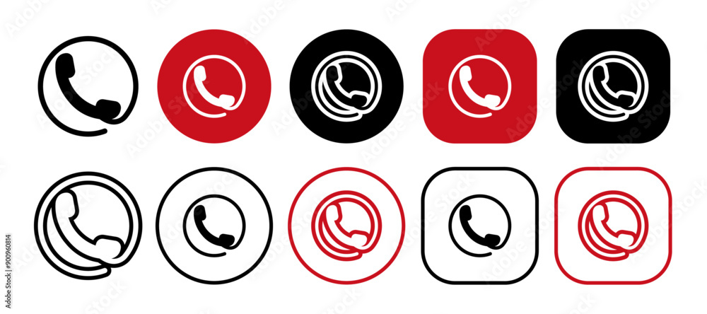 Phone handle cable icon vector. Telephone icon symbol isolated. Call icon. Communication icon set Phone handle cable icon vector. Telephone icon symbol isolated. Call icon. Communication icon set
