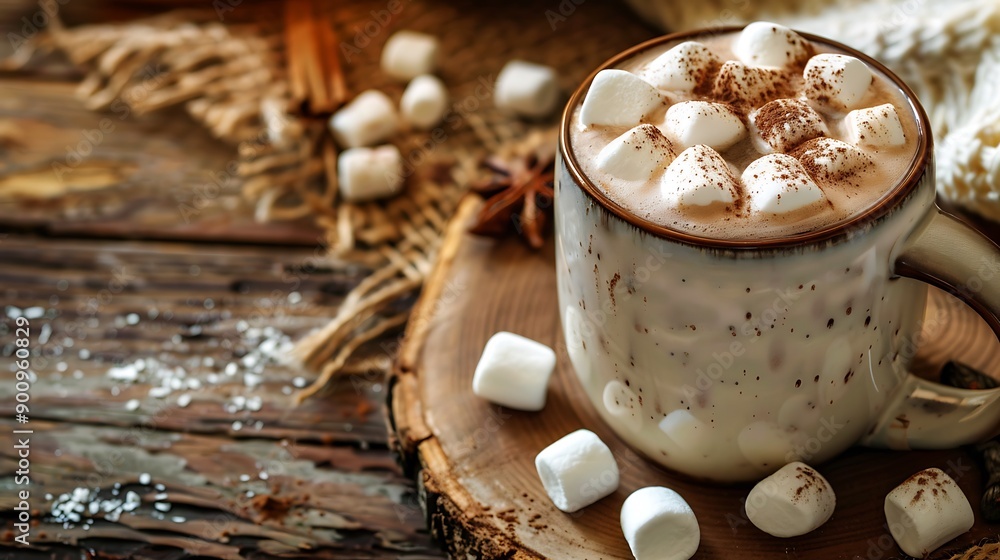 Hot Chocolate with Marshmallows and Cinnamon Hot Chocolate with Marshmallows and Cinnamon