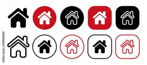 Home roof chimney icon vector. Communication icon set.