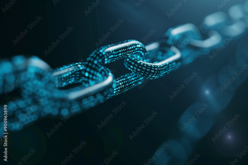 Digital Chain: Technology and Security Concept Digital Chain: Technology and Security Concept