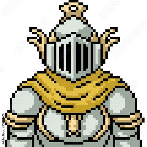 pixel art of fantasy paladin knight