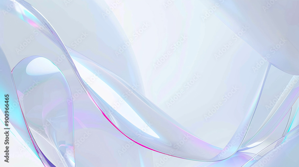 Fototapeta premium Minimalist Holographic Background with White Space