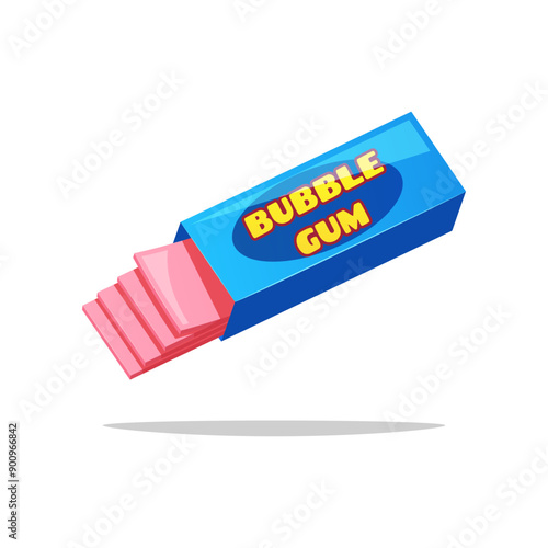Bubble gum candy vector isolated on white background.