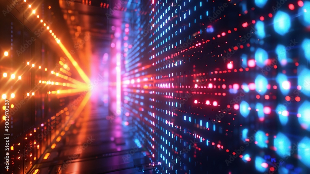 Neon Dreamscape: A mesmerizing digital art piece featuring a glowing tunnel of vibrant neon lights, creating a captivating abstract composition. Neon Dreamscape: A mesmerizing digital art piece featuring a glowing tunnel of vibrant neon lights, creating a captivating abstract composition.
