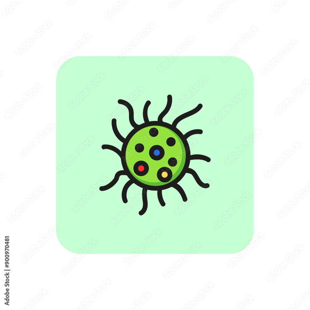 Virus line icon. Infection, microorganism, germ.
Disease concept. Vector illustration can be used for topics like immune system, epidemic, vaccination Virus line icon. Infection, microorganism, germ.
Disease concept. Vector illustration can be used for topics like immune system, epidemic, vaccination