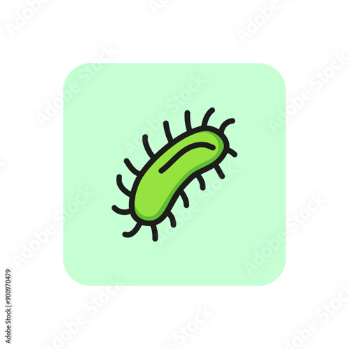 Bacteria line icon. Infection, microorganism, virus.Probiotic concept. Vector illustration can be used for topics like immune system, epidemi?