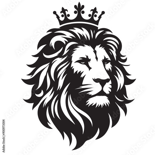 lion Silhouette vector white back ground