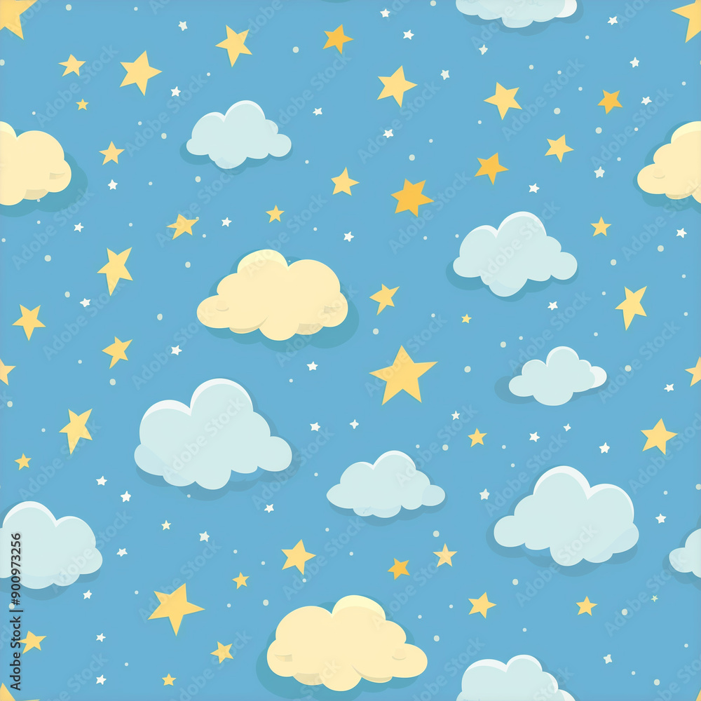 seamless background with clouds seamless background with clouds