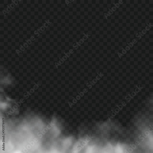 Dark smoky frame with transparent center, creating a dramatic effect. Vector illustration