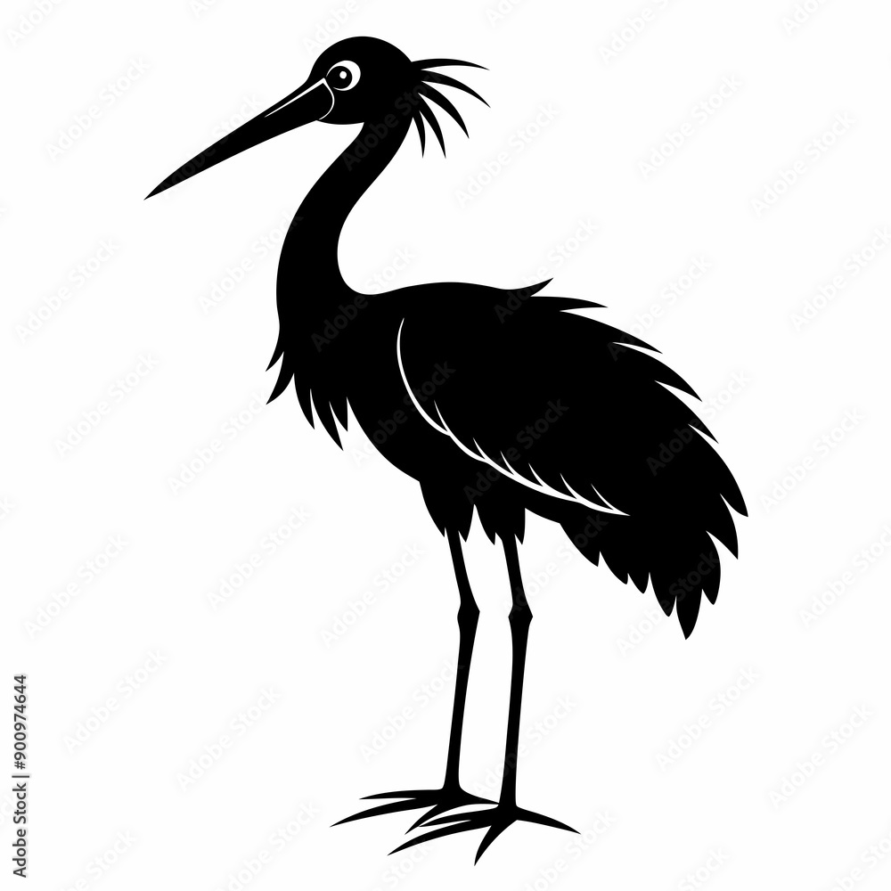 Obraz premium Stork Black silhouette