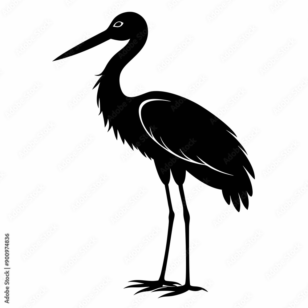 Stork Black silhouette Stork Black silhouette