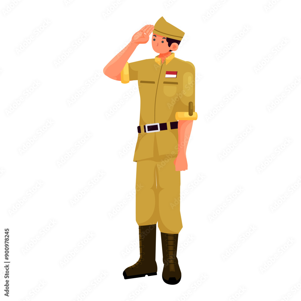 Vector Indonesian Independence Army Illustration Vector Indonesian Independence Army Illustration