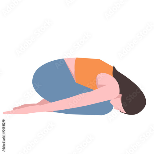 Workout girl. Woman doing fitness and yoga exercises. Full body workout. Warming up, stretching. Suitable for a yoga theme.