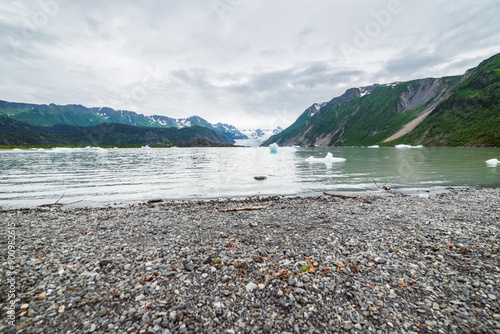 Alaskan Glacier And Lake photo