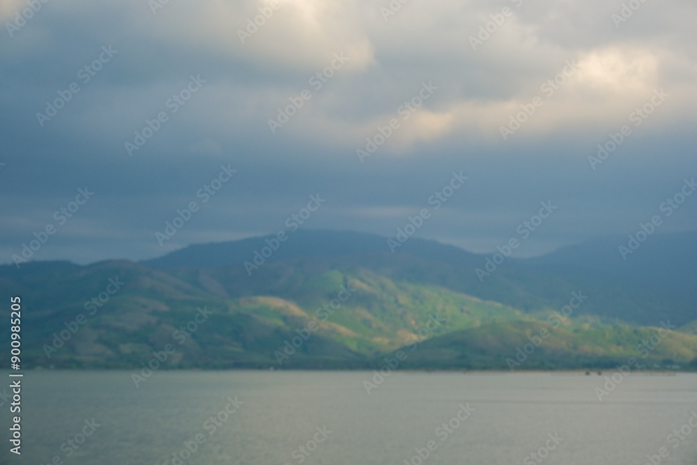 Sky with thunder cloud before rainny with mountain Sky with thunder cloud before rainny with mountain