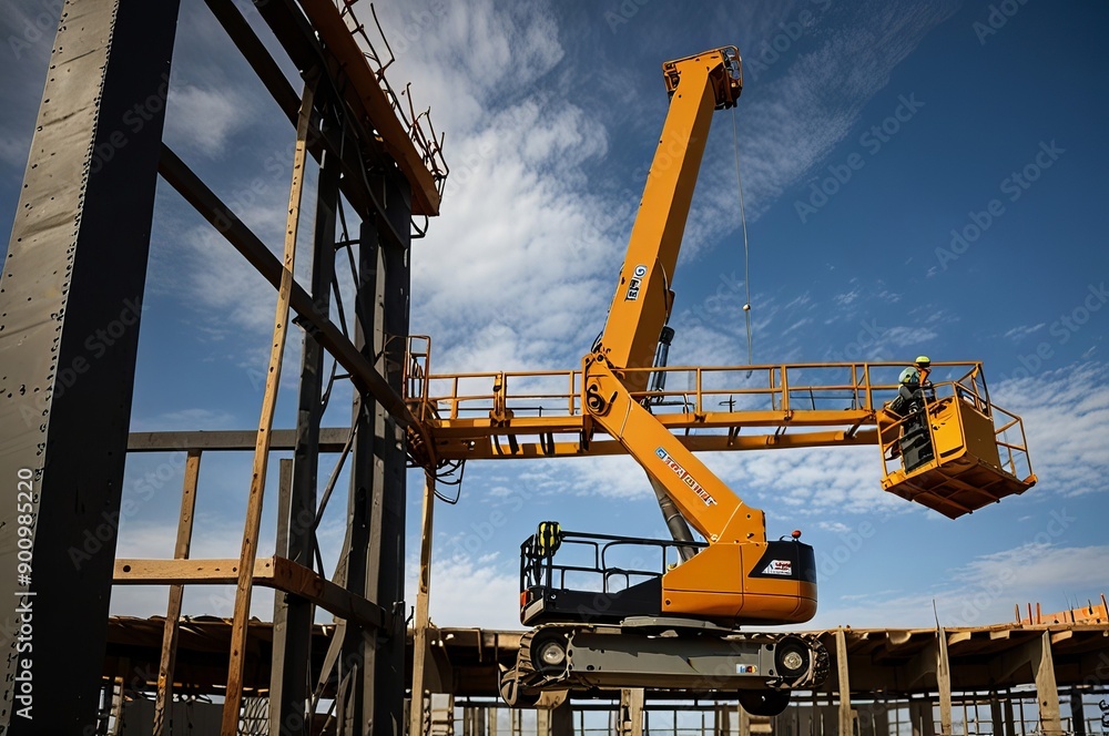Scene of construction site with equipment Scene of construction site with equipment