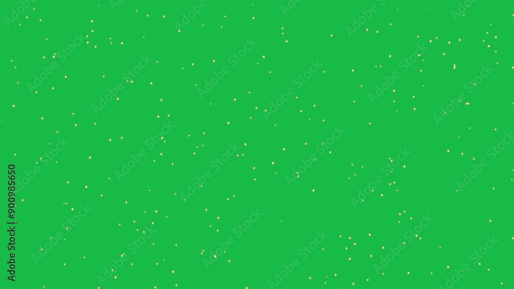 Falling magical particles motion graphic effect on green screen background. Falling magical particles motion graphic effect on green screen background.